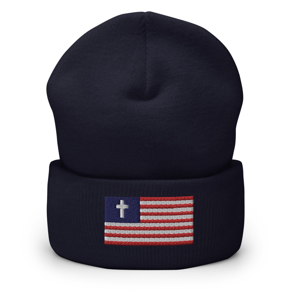 Christian Nationalist Flag Beanie - Navy