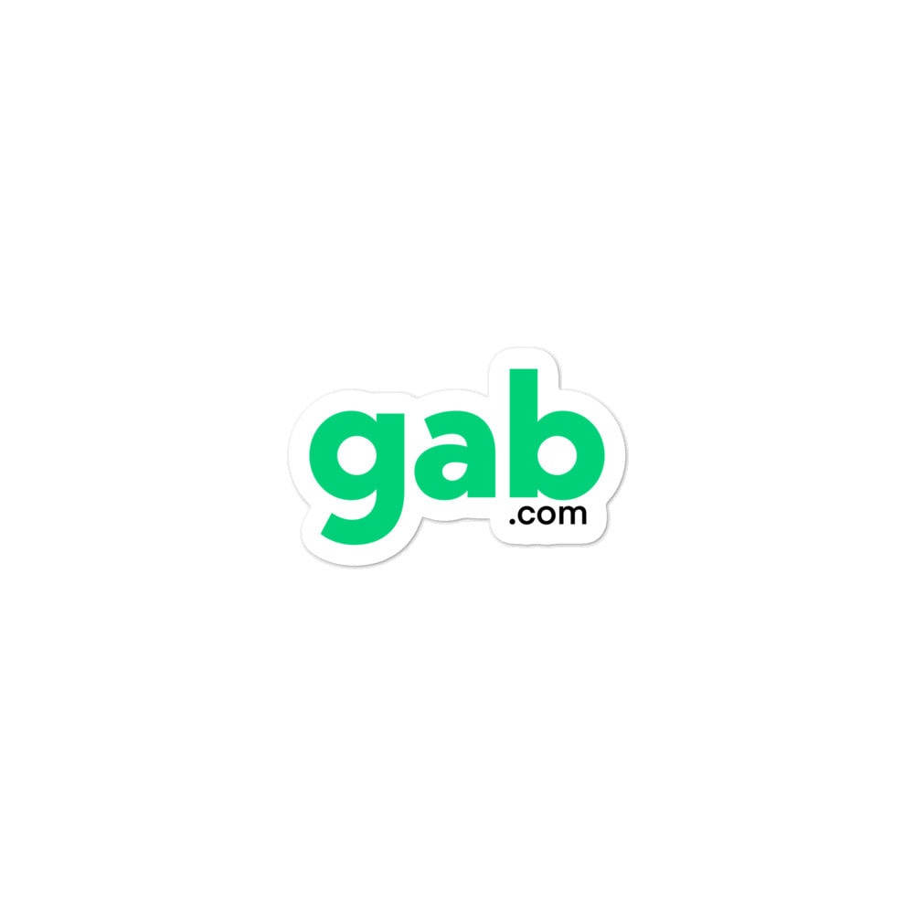 Green Gab.com Wordmark Sticker
