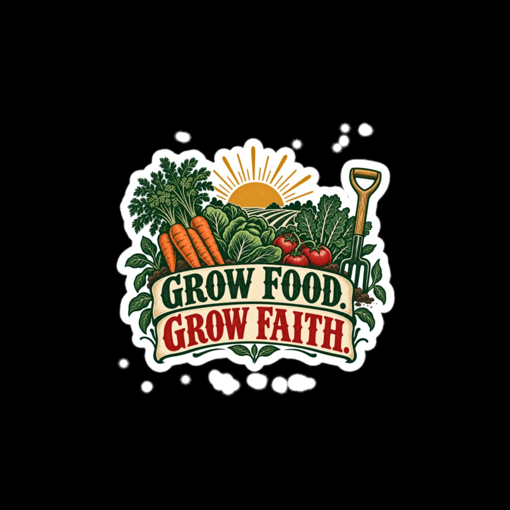 Grow Food, Grow Faith Homesteading Sticker