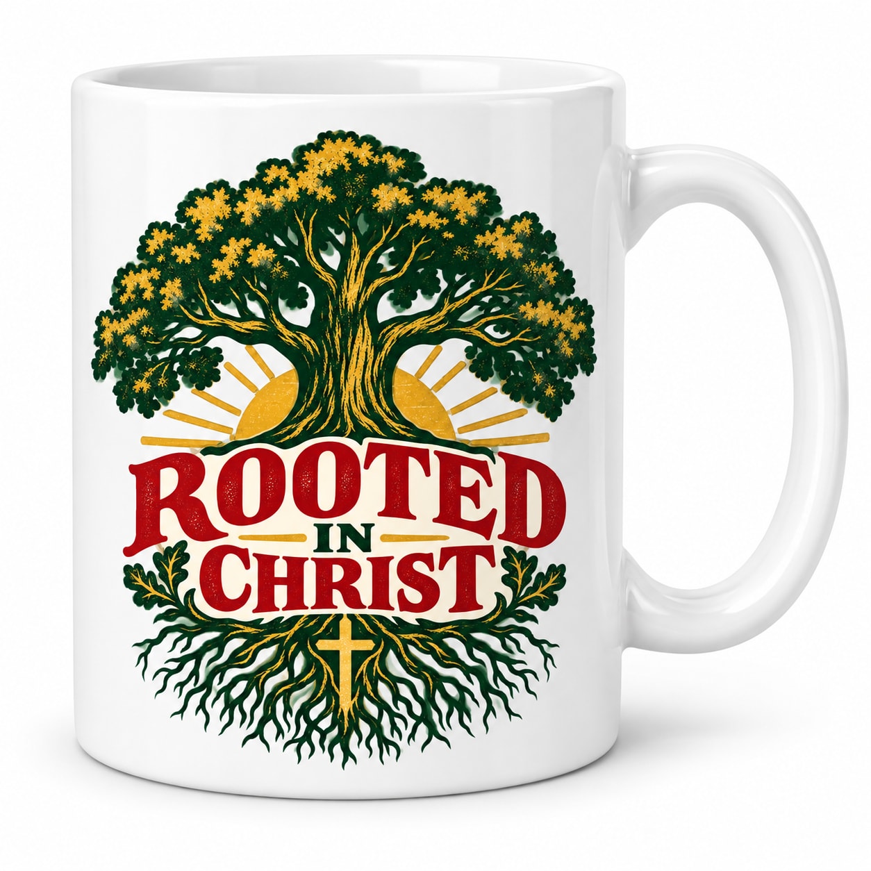 Rooted in Christ Oak Tree Mug