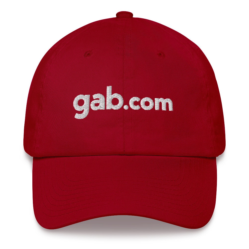 Gab.com Classic Wordmark Dad Hat - Cranberry