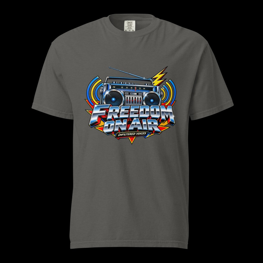 Freedom On Air 80s T-Shirt - Pepper - front