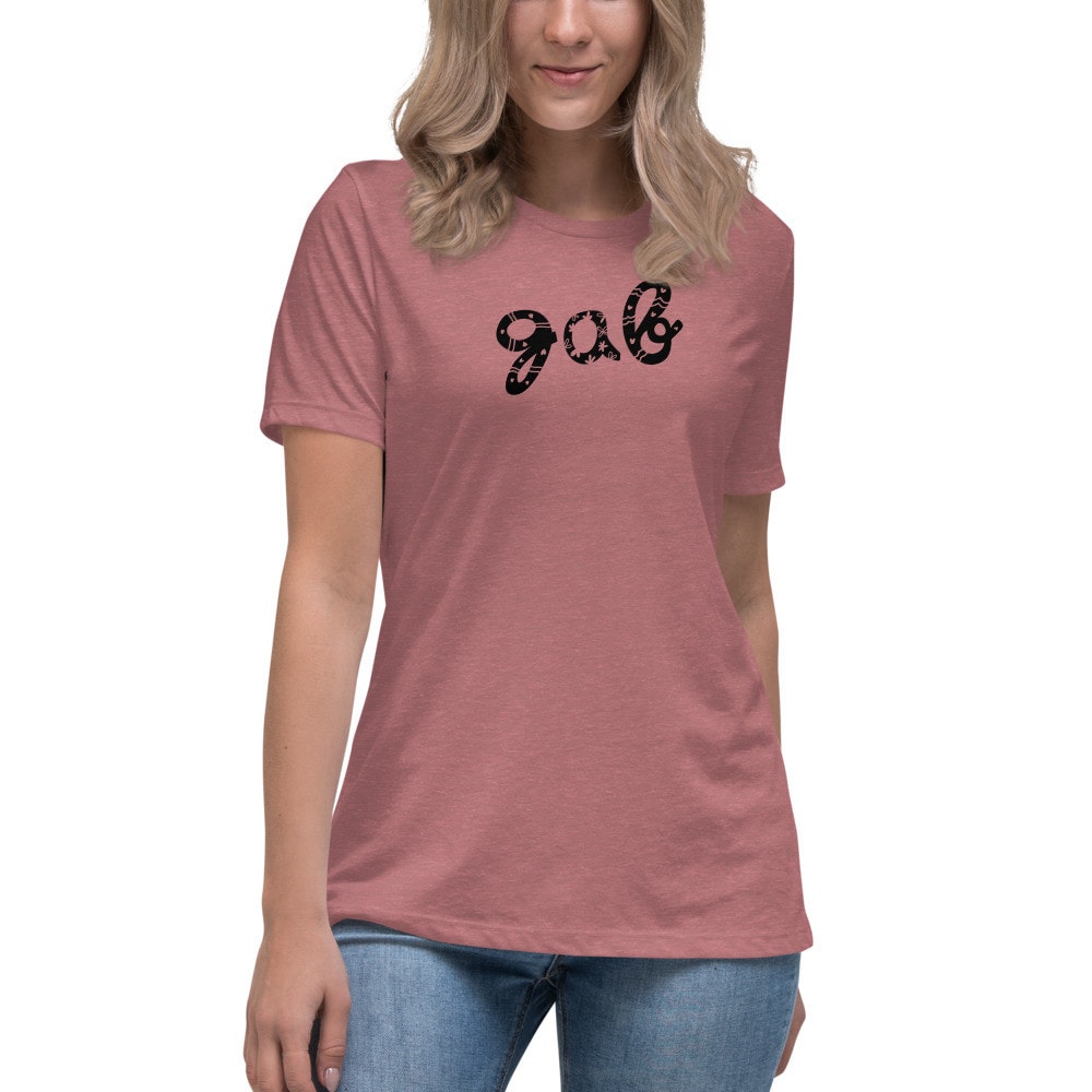 Doodle Gab Women’s Relaxed T-Shirt - Heather Mauve
