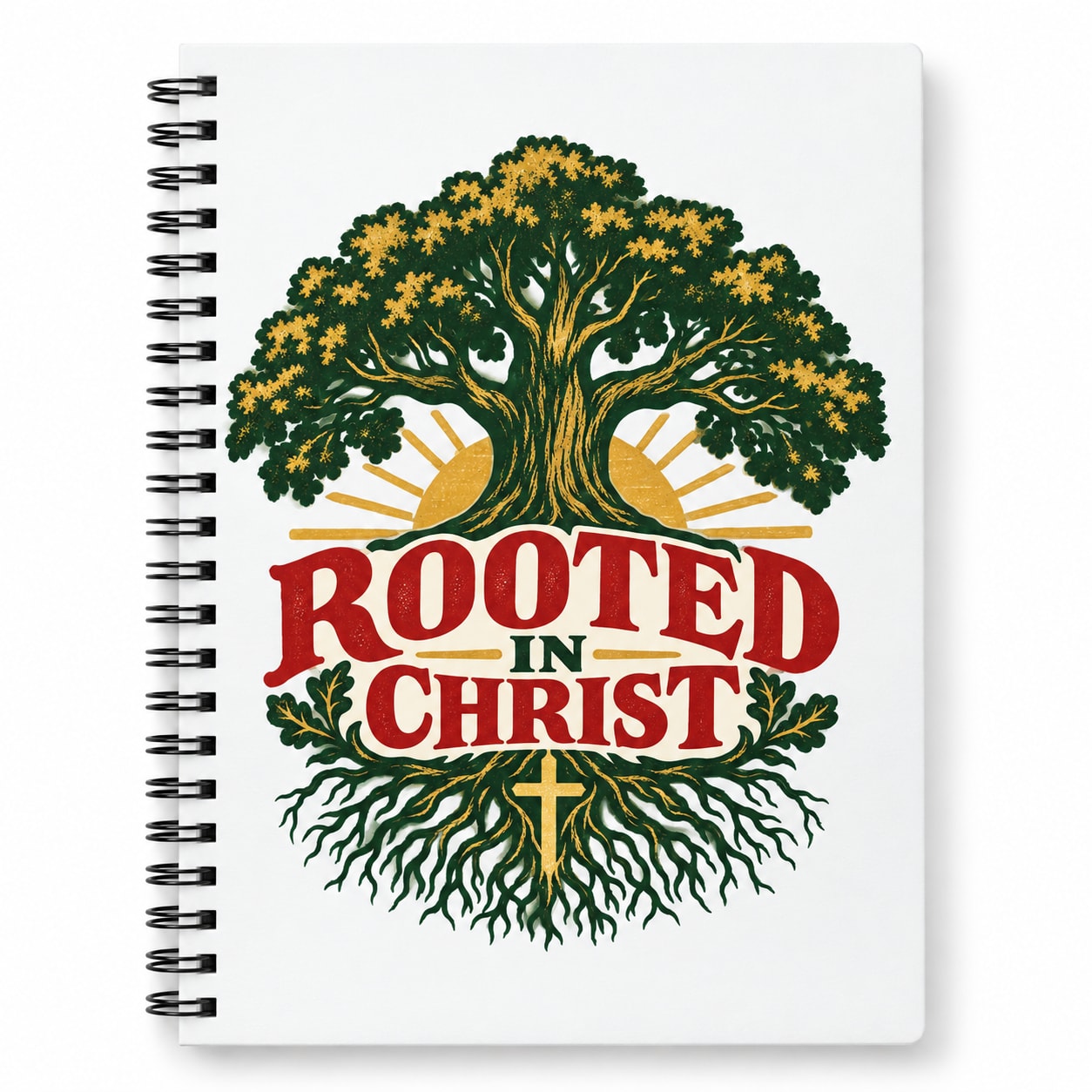 Rooted in Christ Oak Tree Notebook