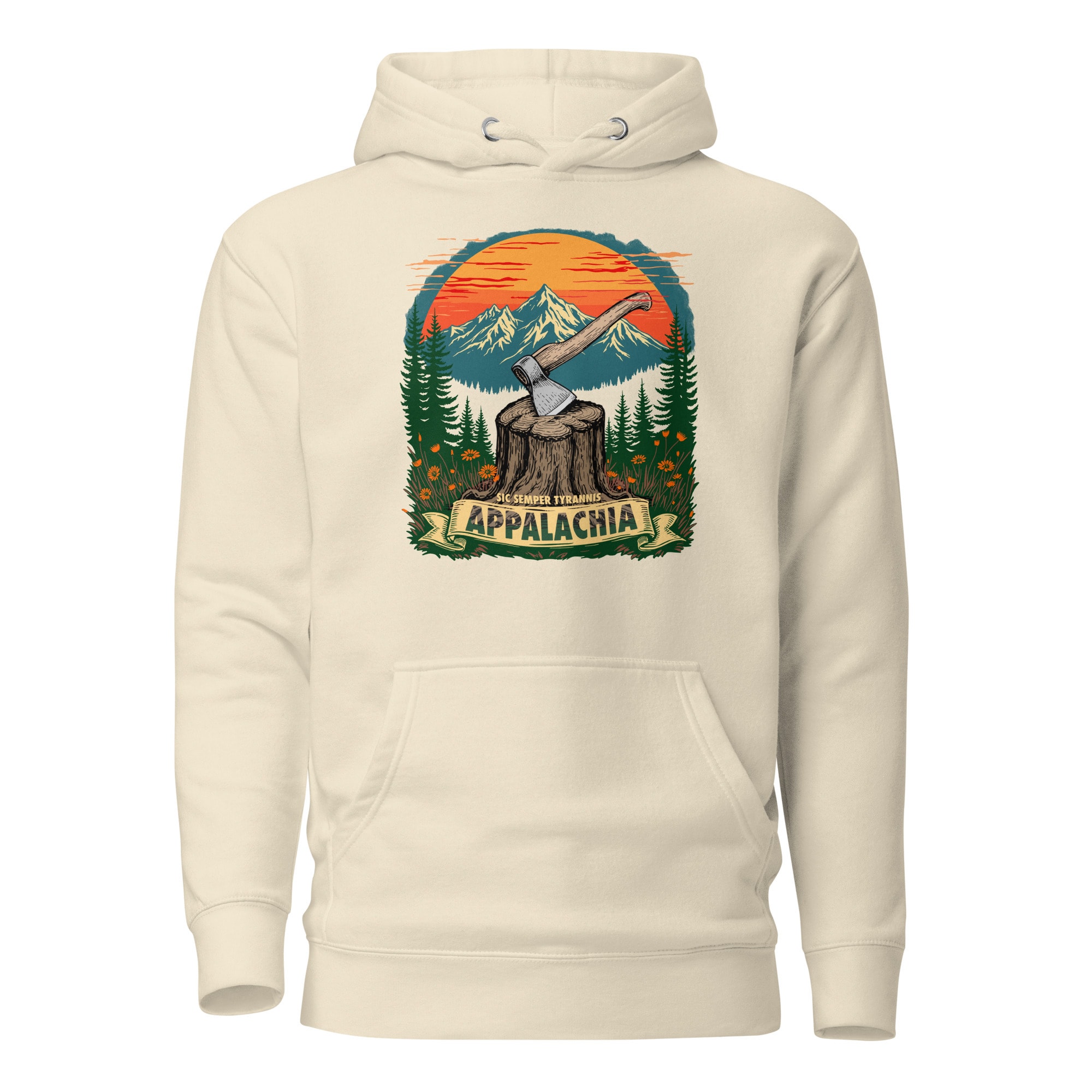 Appalachia Mountain Axe Hoodie - Bone