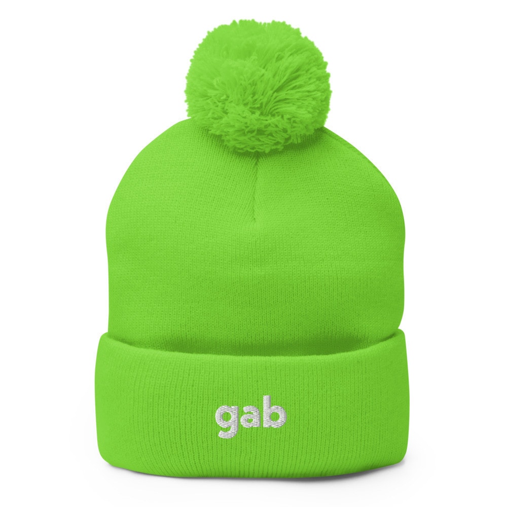 Green Gab Logo Pom-Pom Beanie