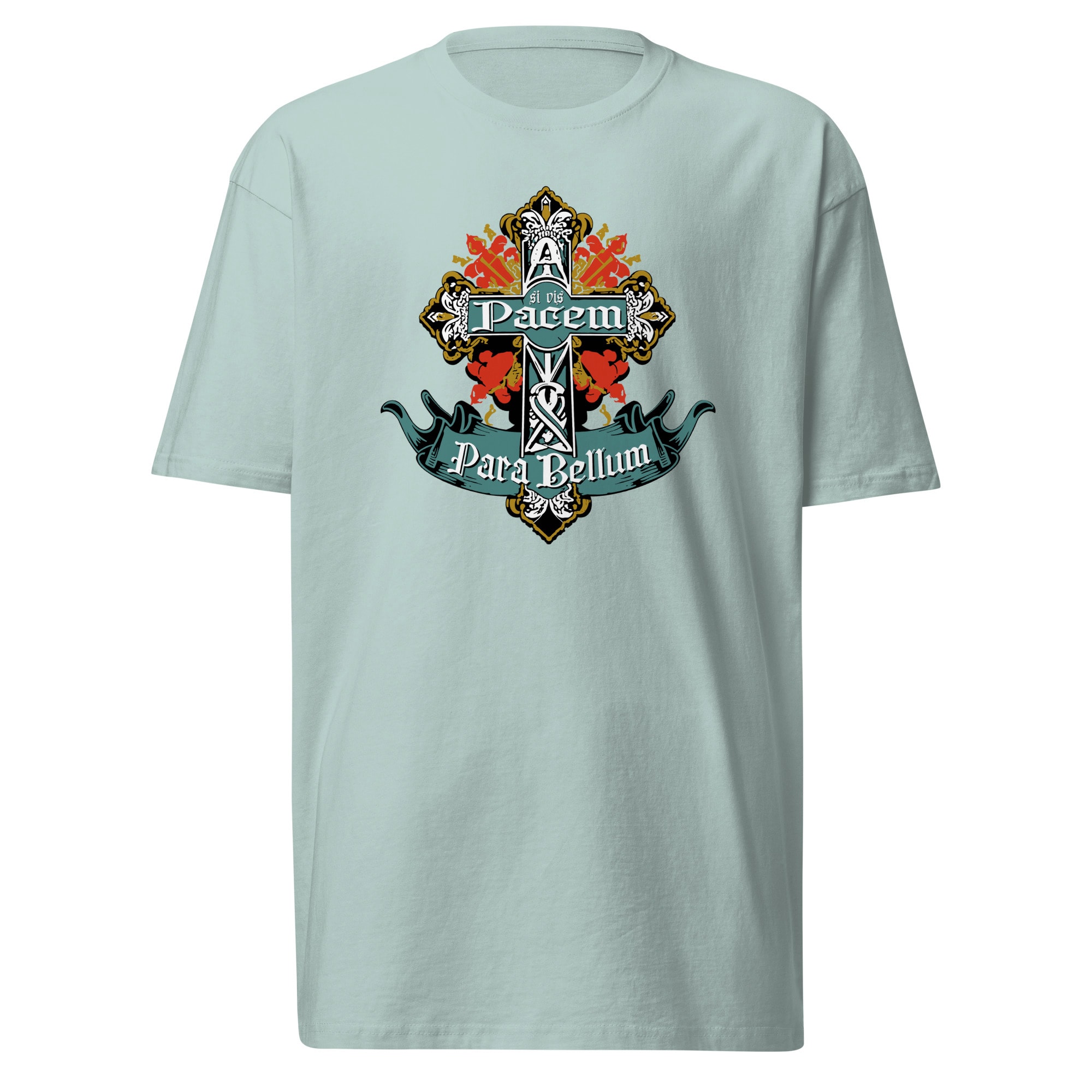 Si Vis Pacem Para Bellum Cross T-Shirt - Agave