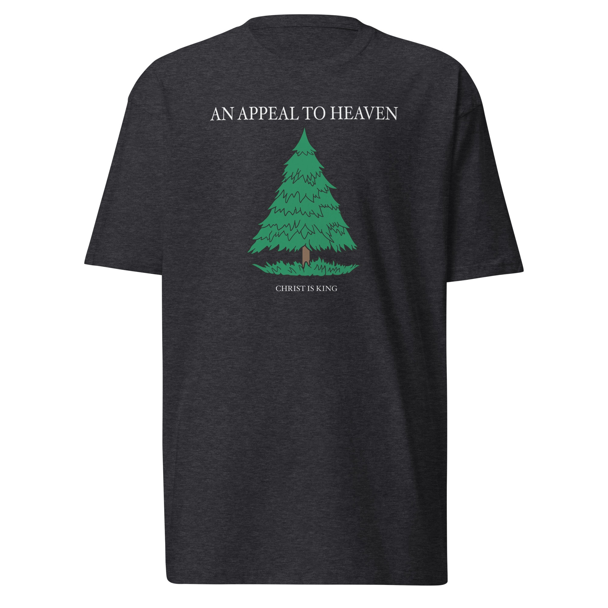 An Appeal to Heaven Pine Tree Christian T-Shirt - Charcoal Heather