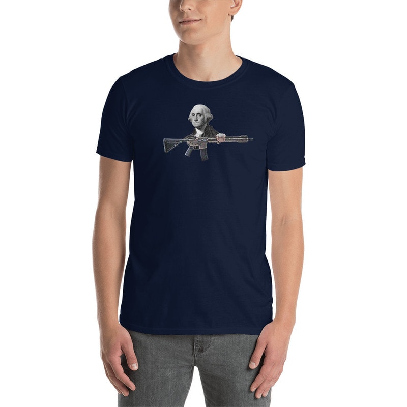 Based George Armed Washington T-Shirt - Navy
