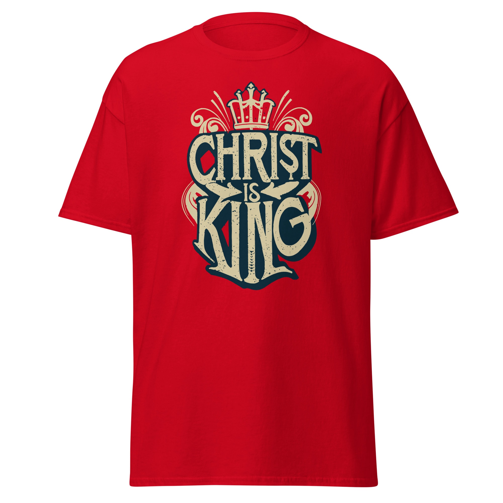 Christ Is King Crowned Vintage T-Shirt