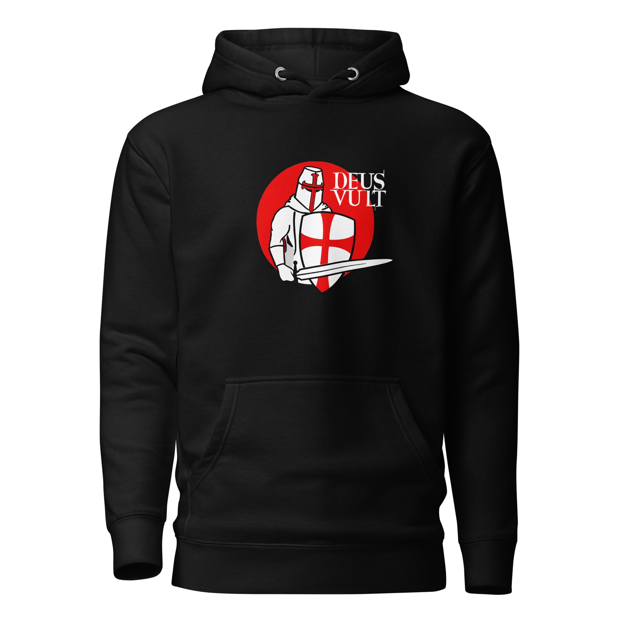Deus Vult Crusader Shield Hoodie - Black
