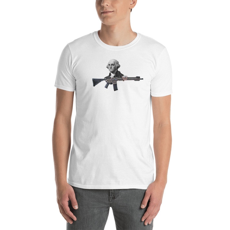Based George Armed Washington T-Shirt - White