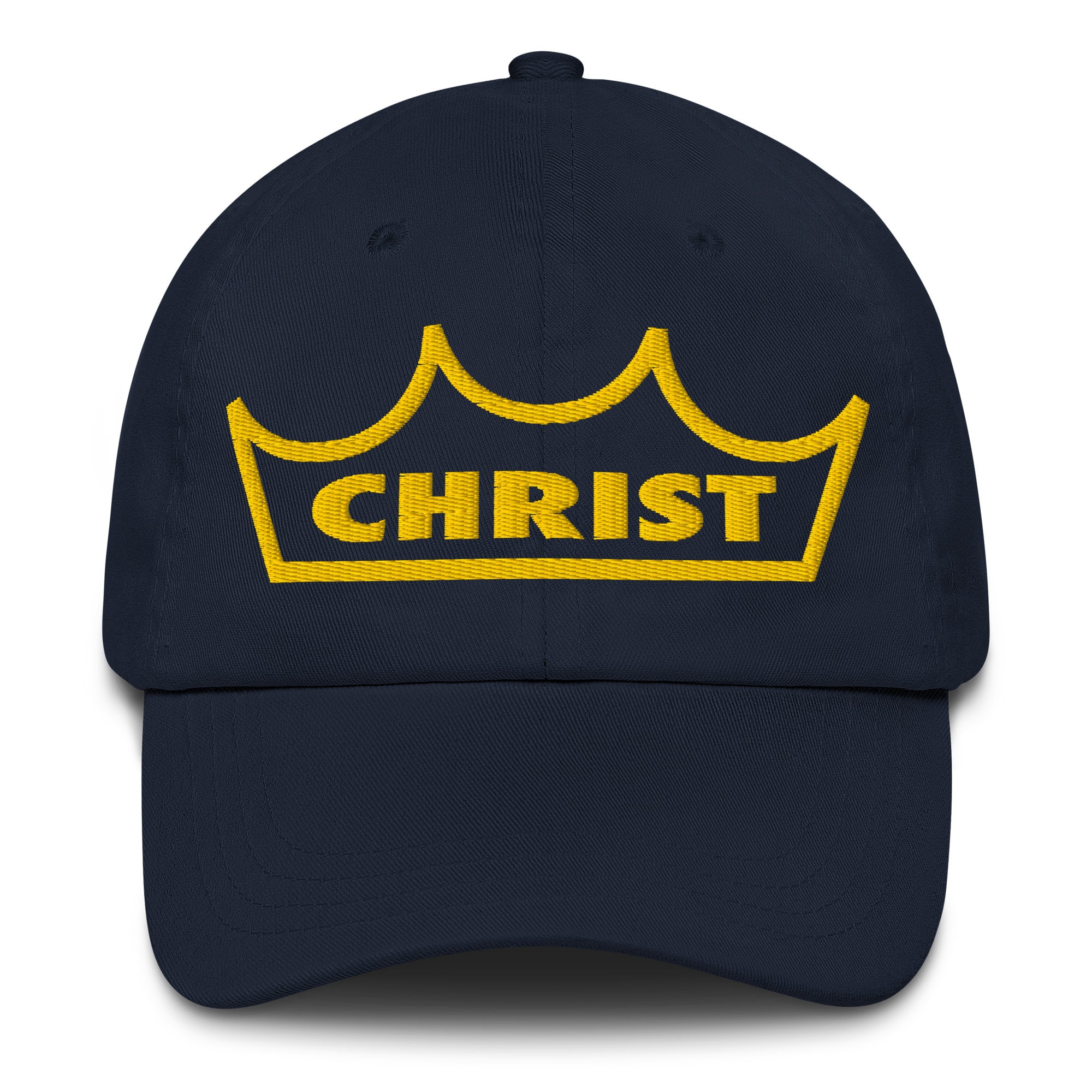 Christ Crown Wordmark Dad Hat - Navy