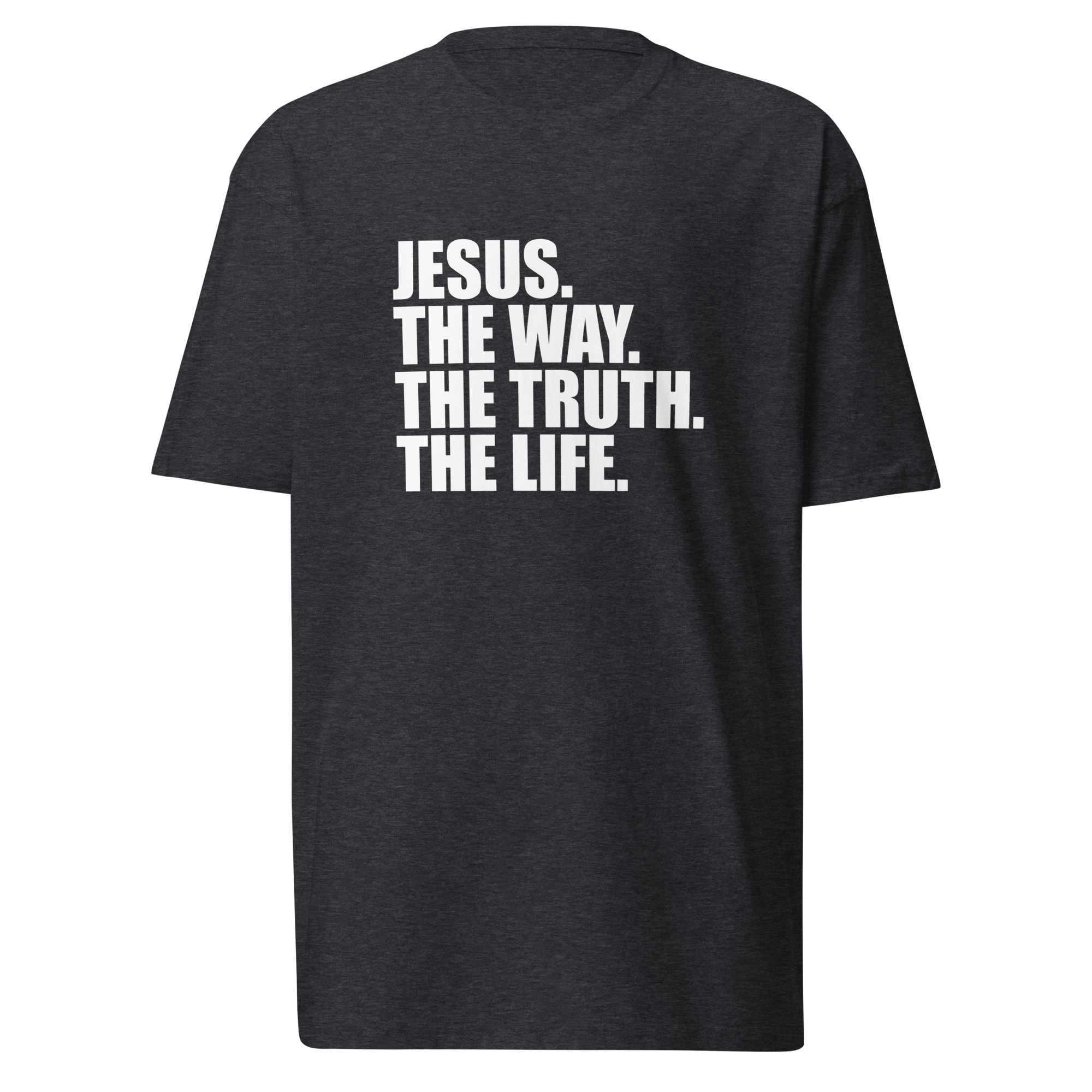 Jesus: The Way, The Truth, The Life T-Shirt - Charcoal Heather