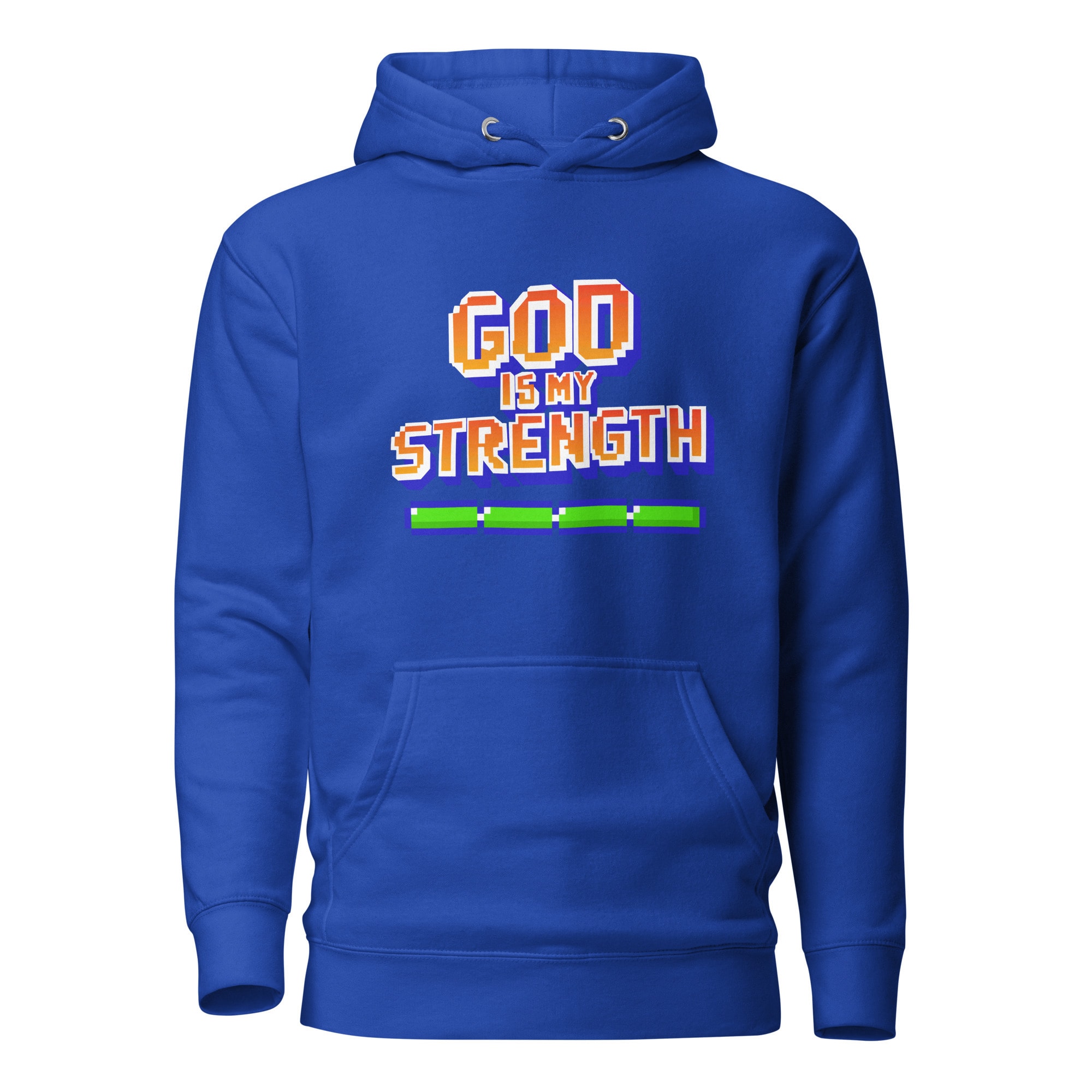 God Is My Strength Arcade Hoodie - Team Royal