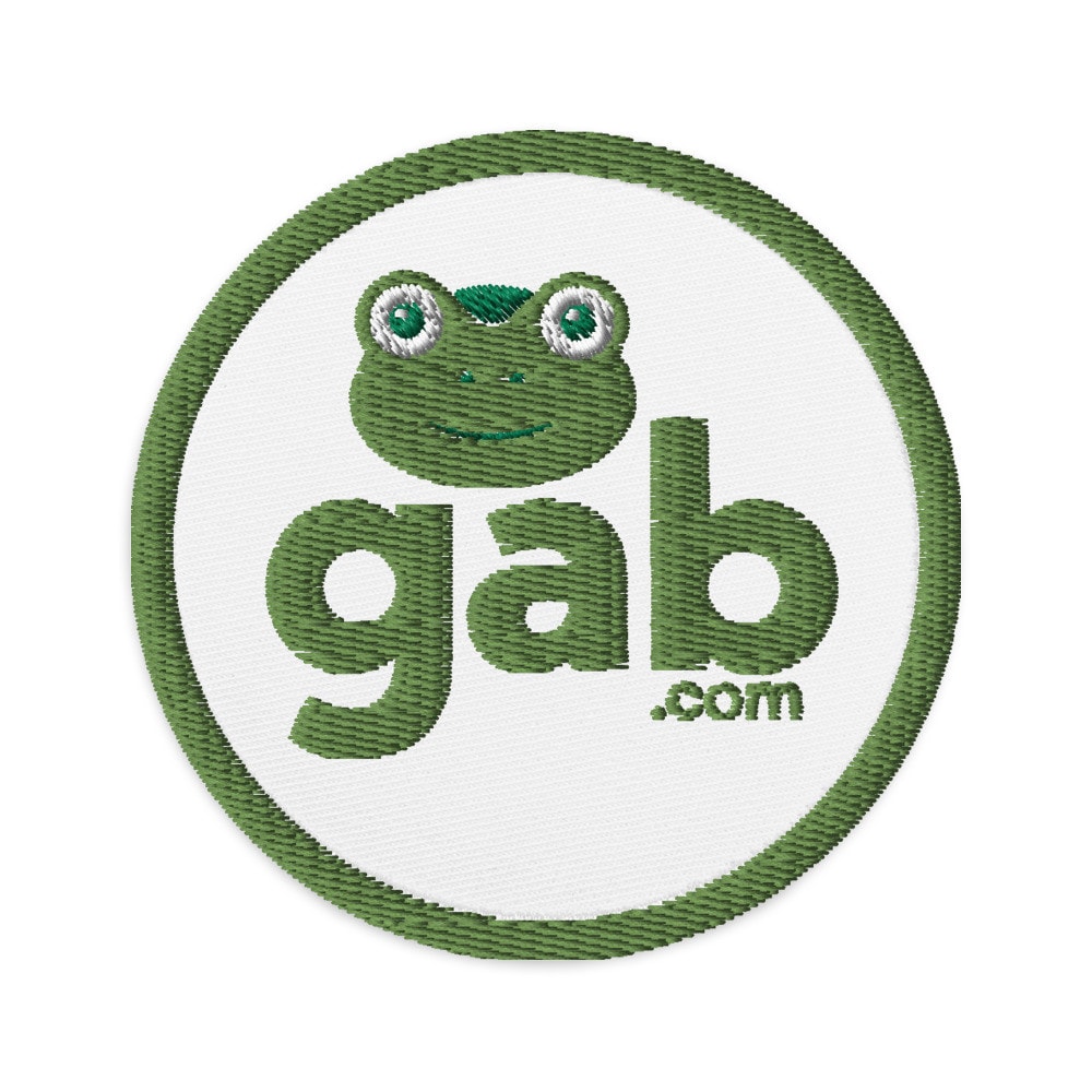 Gabby & Gab.com Embroidered Patch - White
