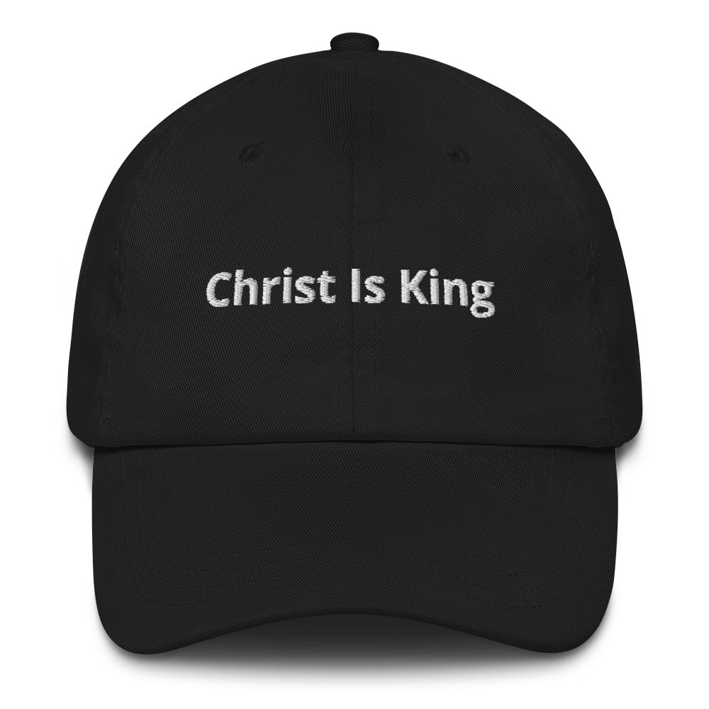 Christ Is King Classic Wordmark Dad Hat - Black