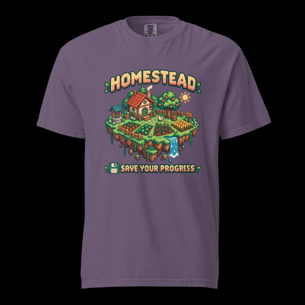 Homestead Save Your Progress T-Shirt - Grape - front