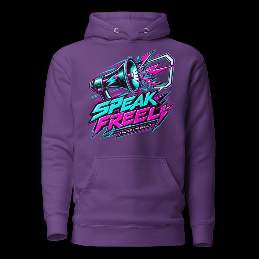 Speak Freely Arcade Hoodie - Purple - front
