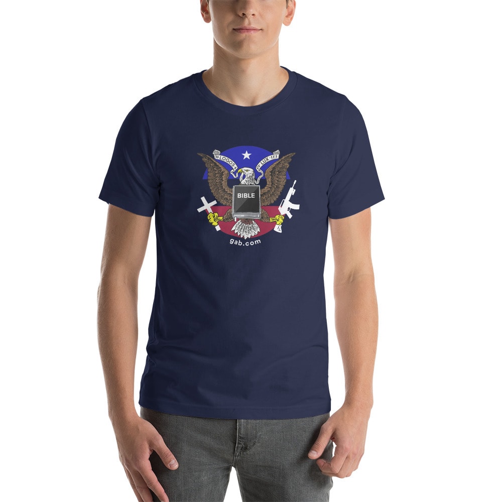 Full-Color Gab Emblem Lightweight T-Shirt + 1 Year GabPRO - Navy