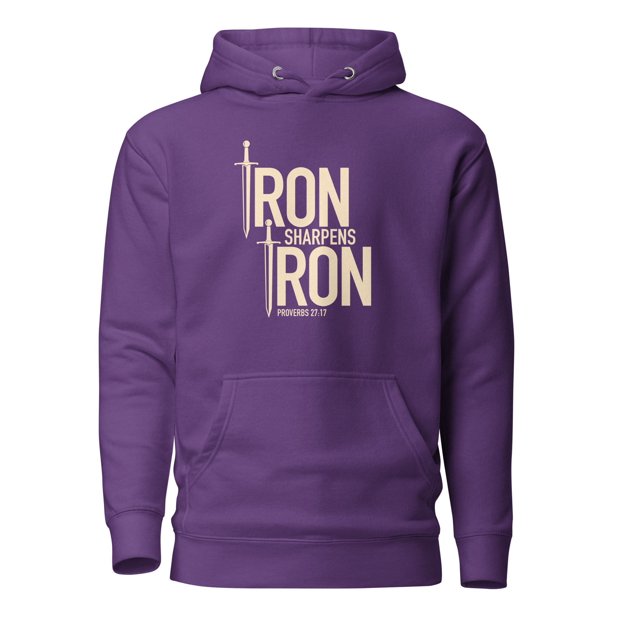 Iron Sharpens Iron Twin Swords Hoodie - Purple