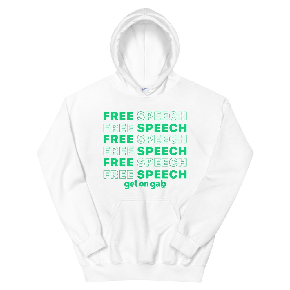 Free Speech Repeating Wordmark Hoodie