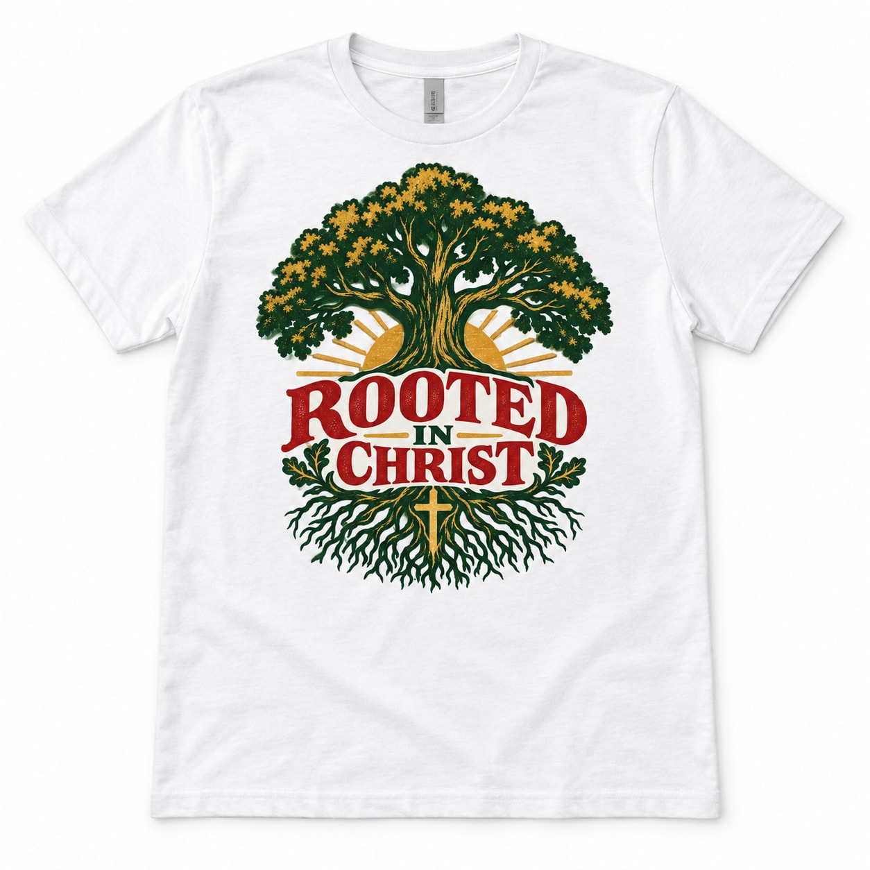 Rooted in Christ Oak Tree T-Shirt