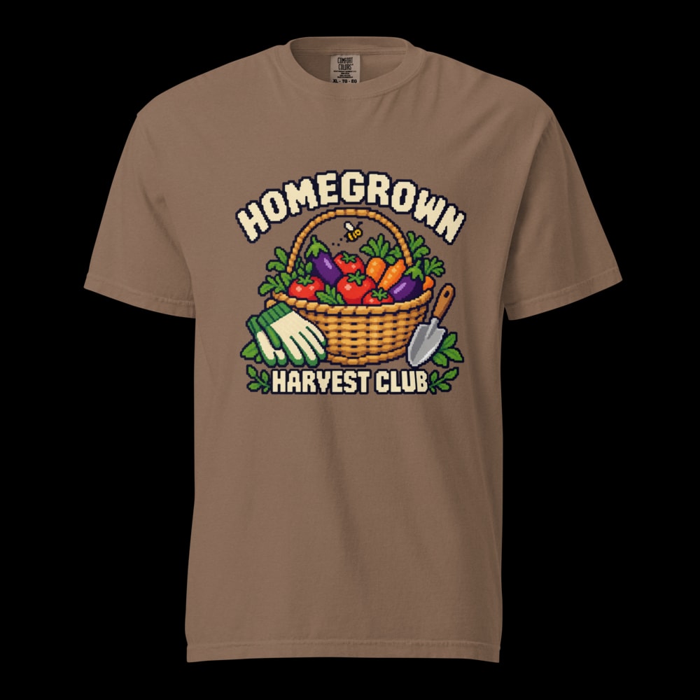 Homegrown Harvest Club 8-Bit T-Shirt - Espresso - front