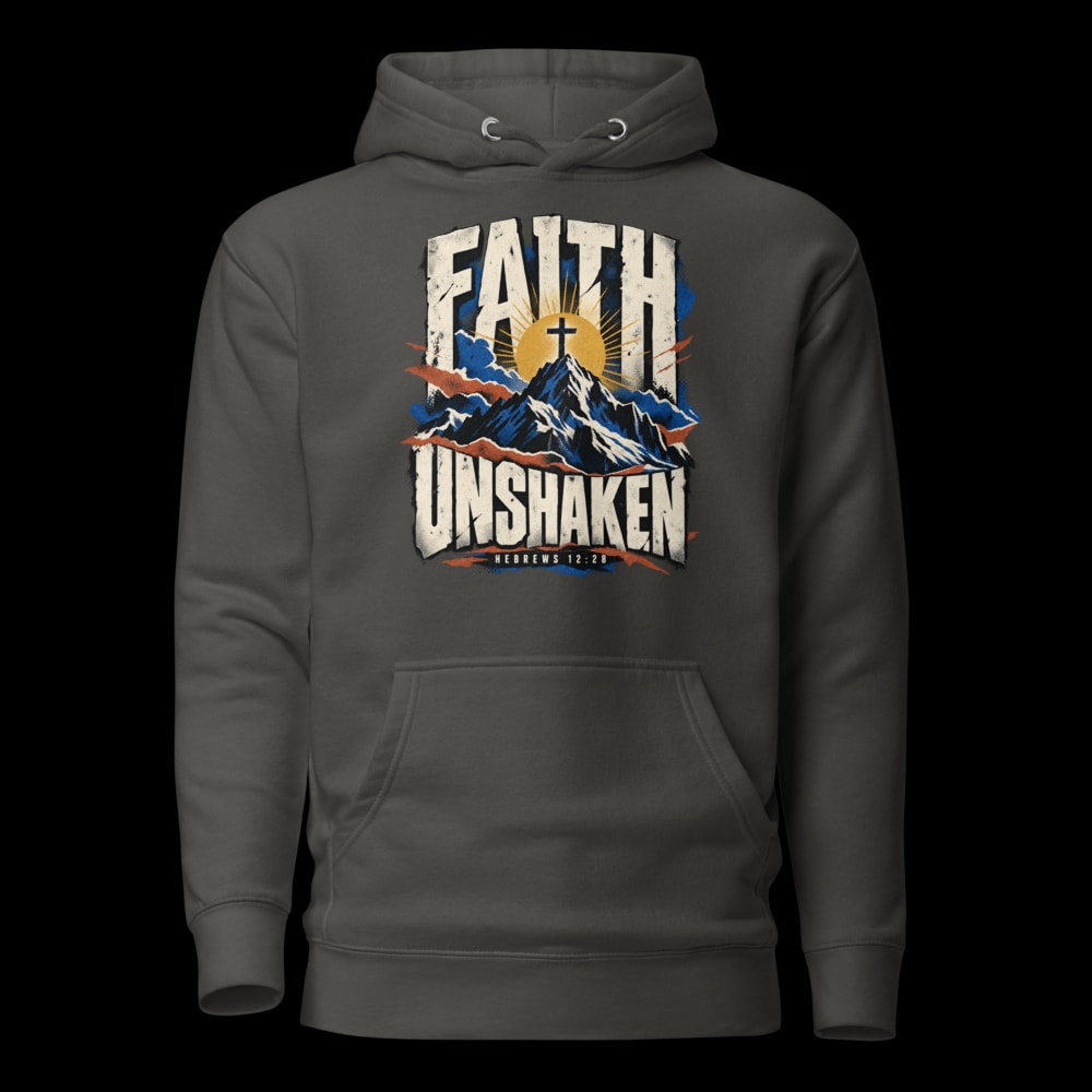 Faith Unshaken 90s Hoodie - Vintage Black - front