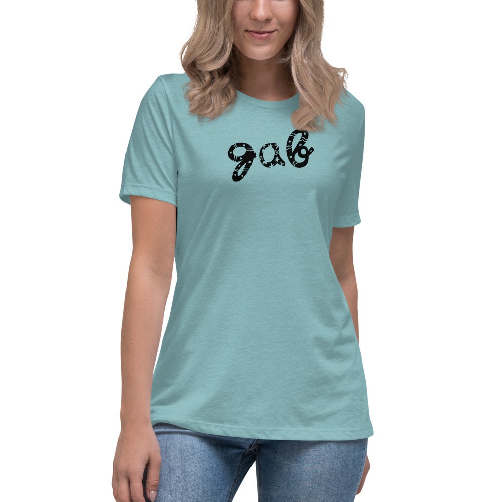 Doodle Gab Women’s Relaxed T-Shirt - Heather Blue Lagoon