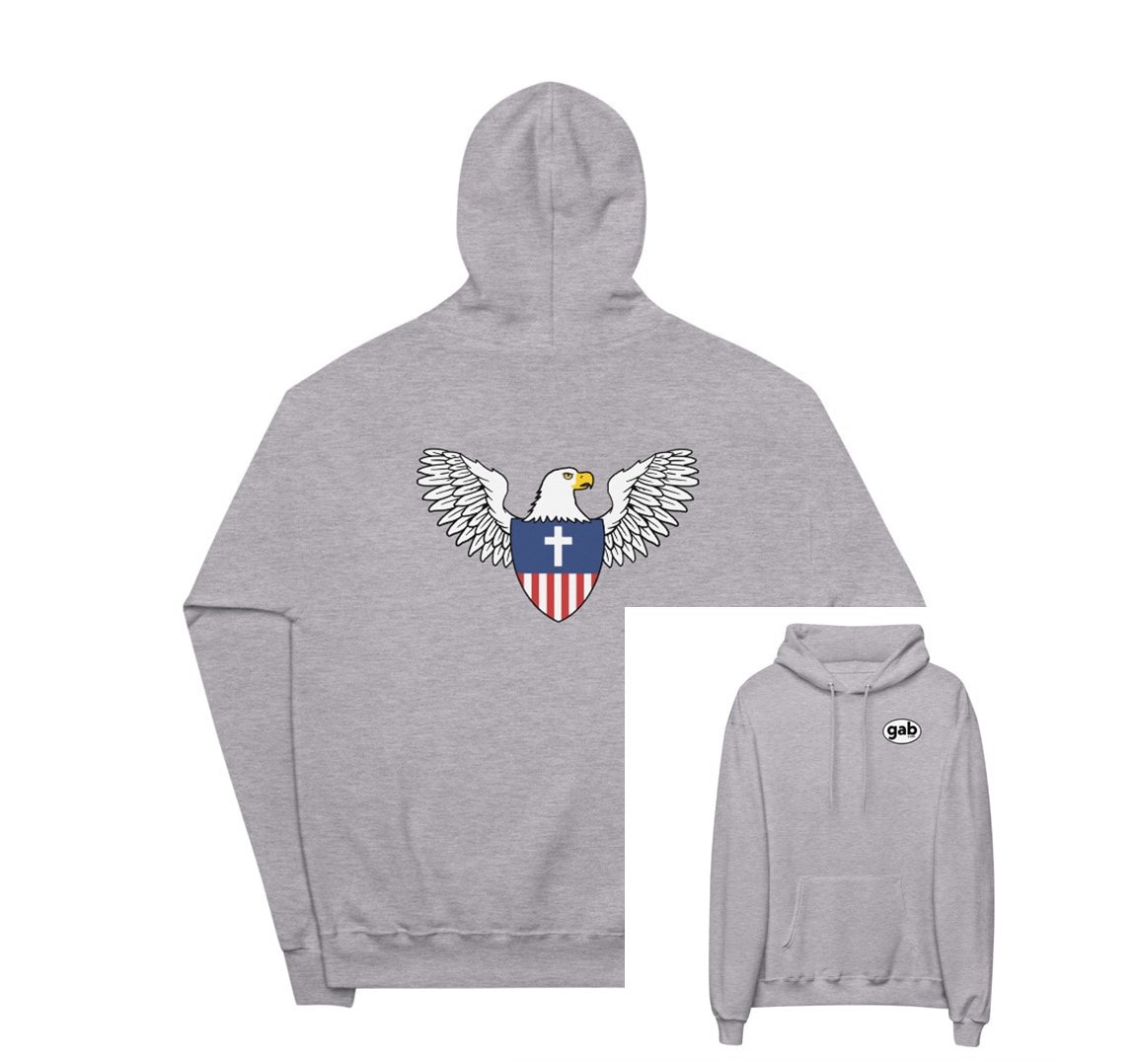AMDG Crusader Shield Fleece Hoodie - Sport Grey