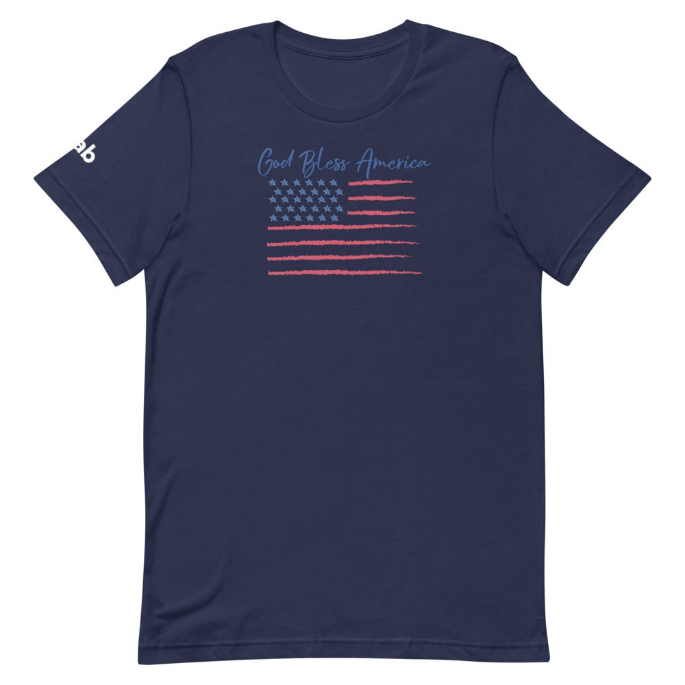 God Bless America Distressed Flag Women’s T-Shirt