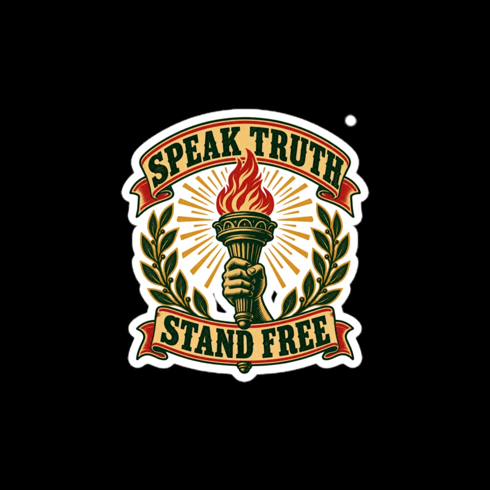 Speak Truth, Stand Free Sticker