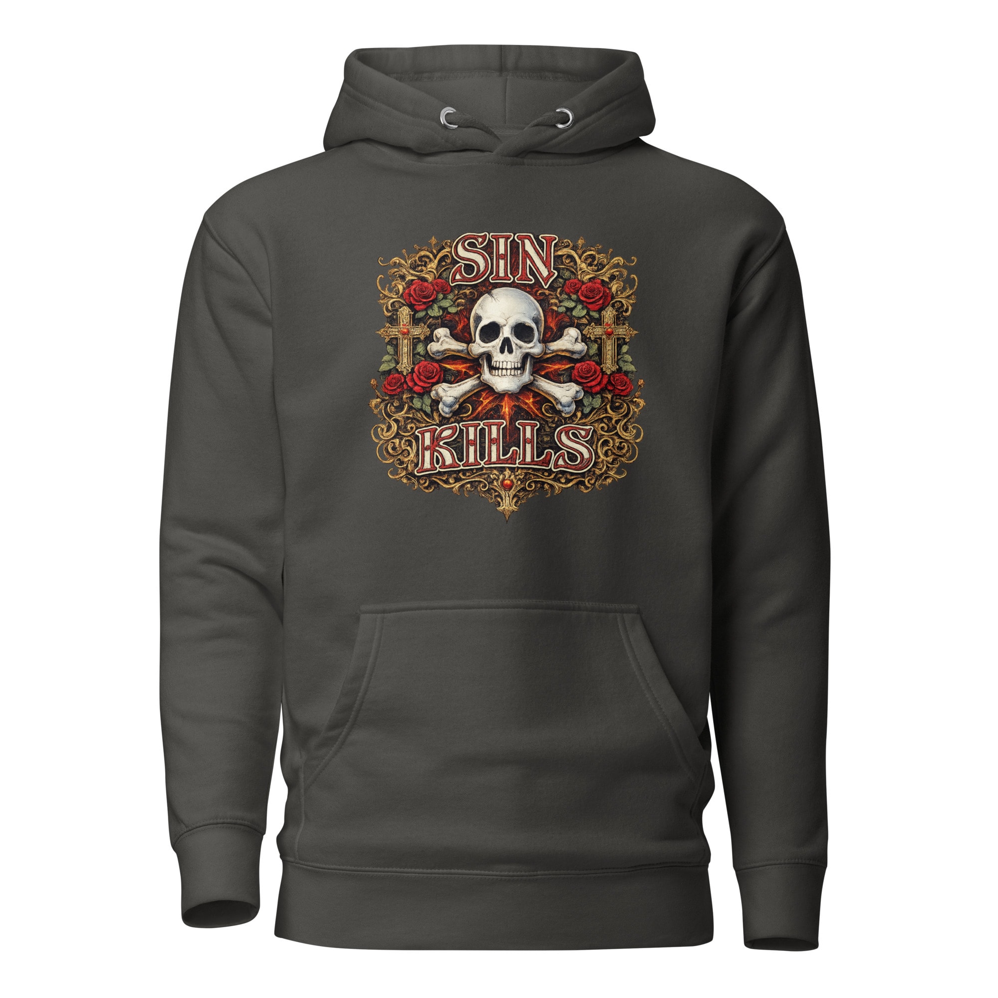 Sin Kills Skull & Roses Hoodie