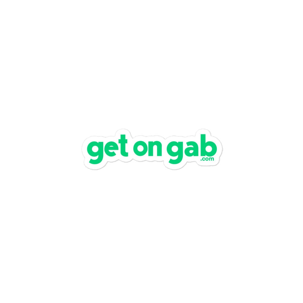 Get on Gab.com Wordmark Sticker