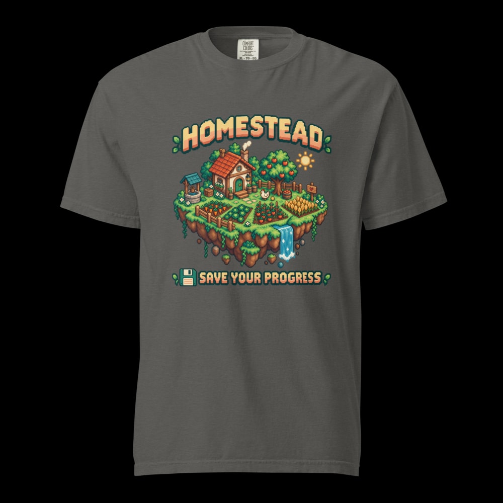 Homestead Save Your Progress T-Shirt - Pepper - front