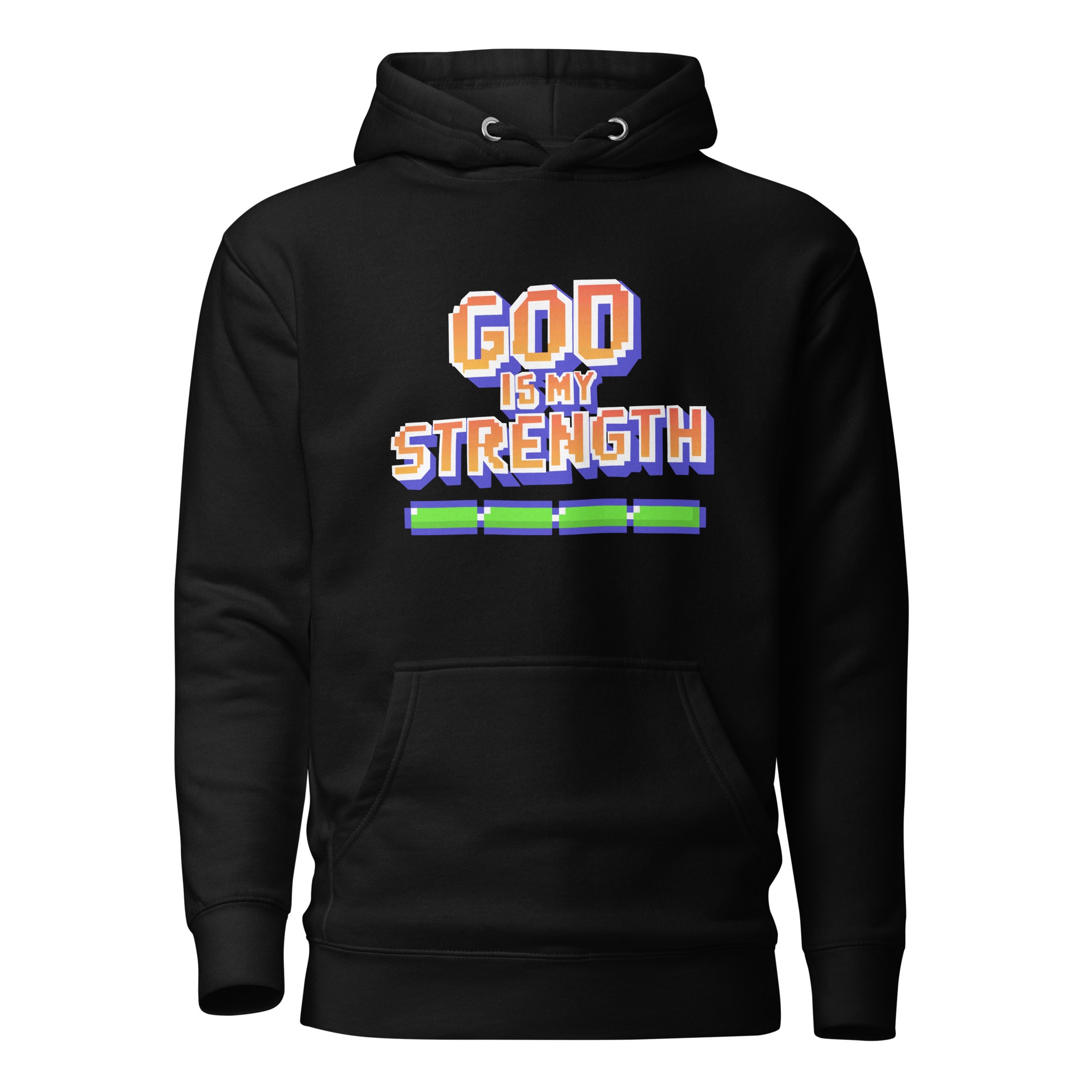 God Is My Strength Arcade Hoodie - Black