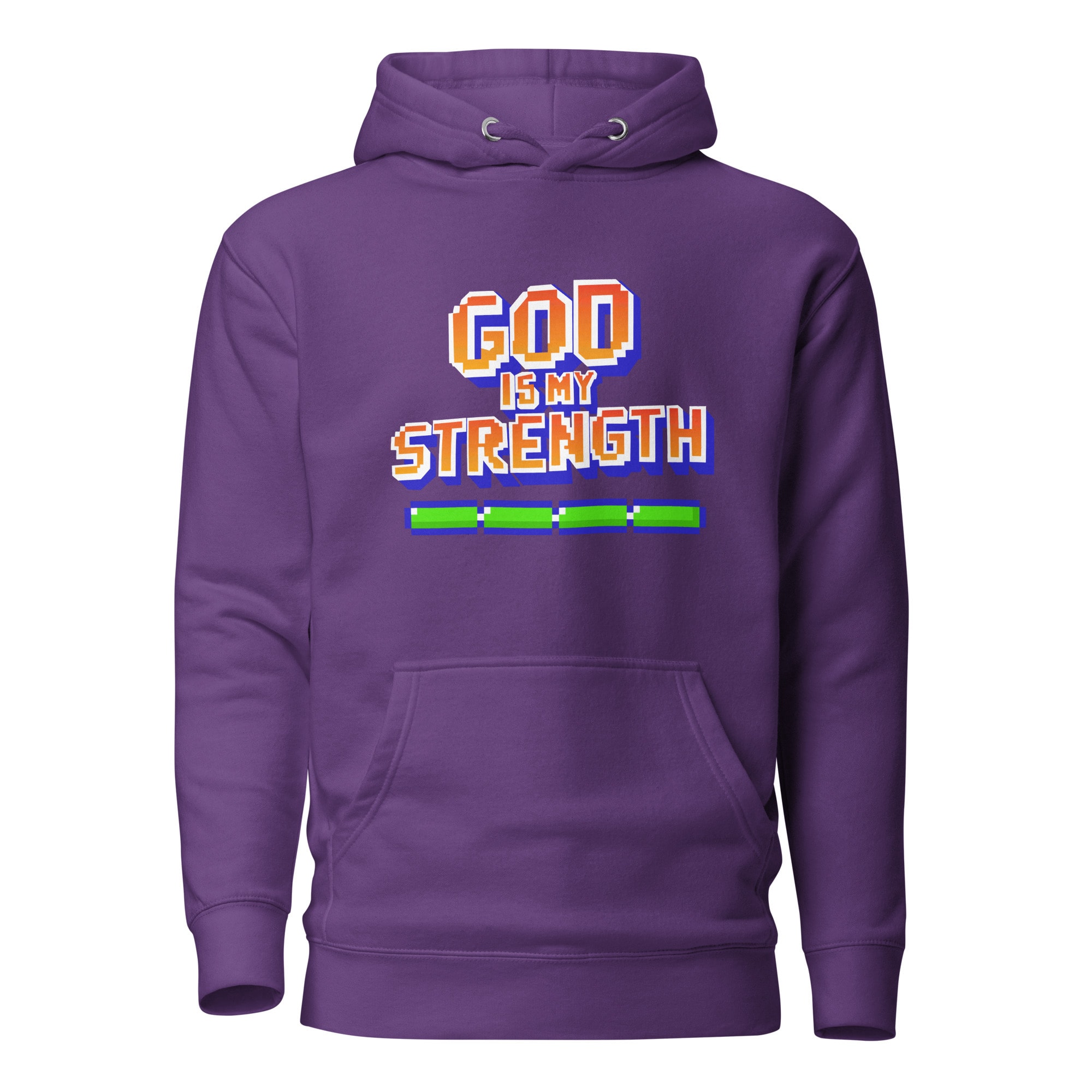 God Is My Strength Arcade Hoodie - Purple