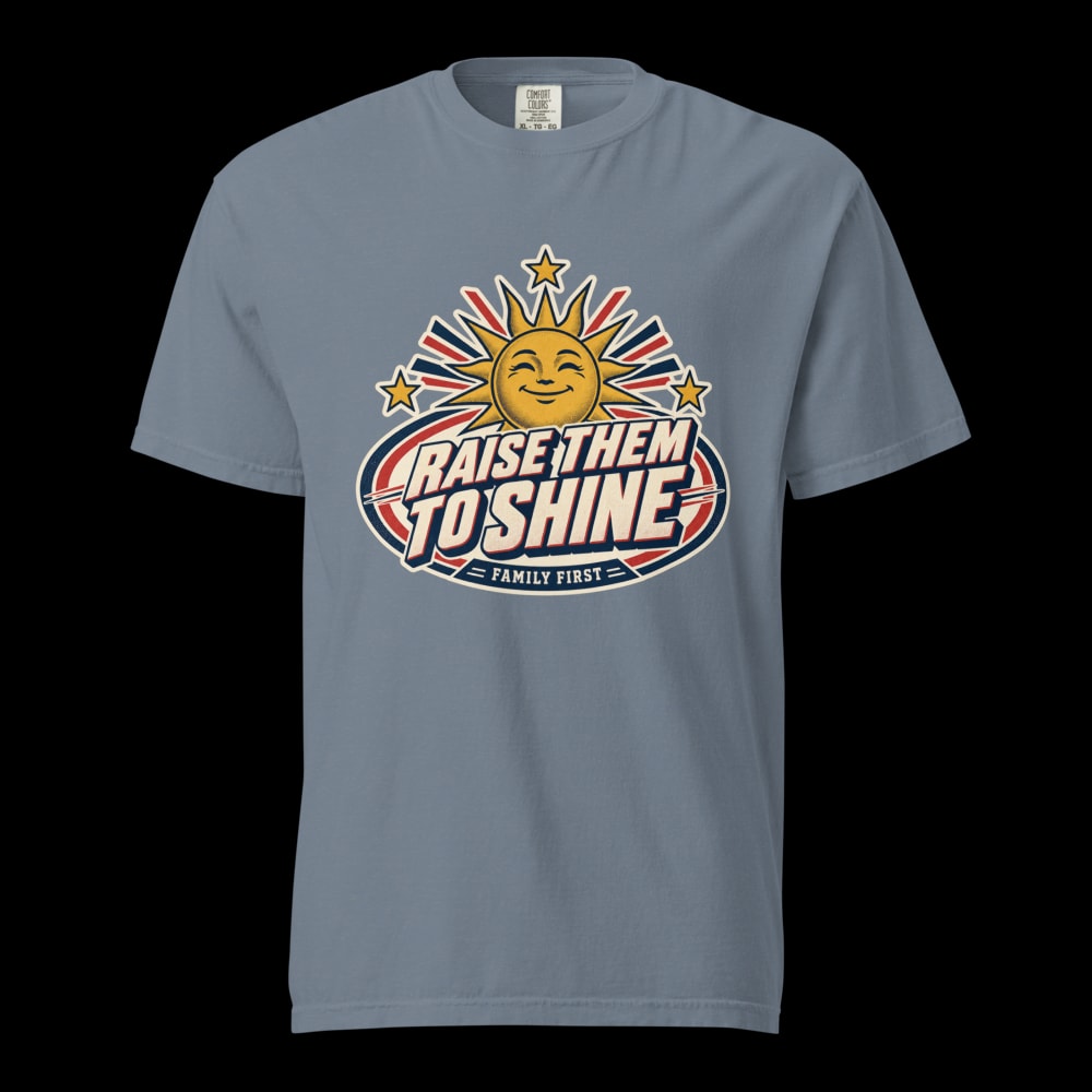 Raise Them To Shine 80s T-Shirt - Blue Jean - front