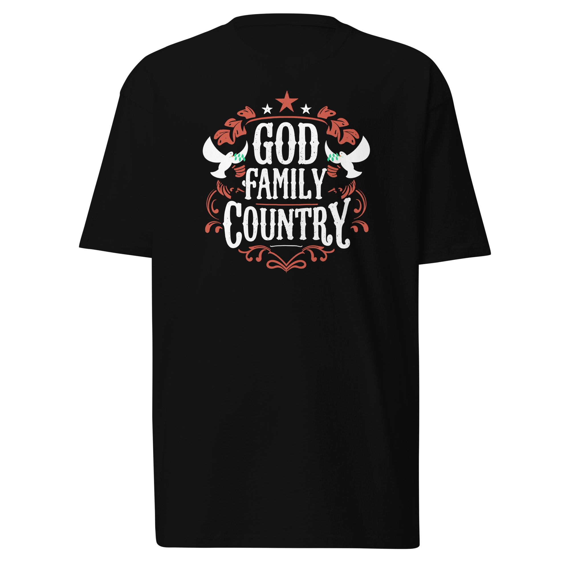 God Family Country Dove Crest T-Shirt - Black
