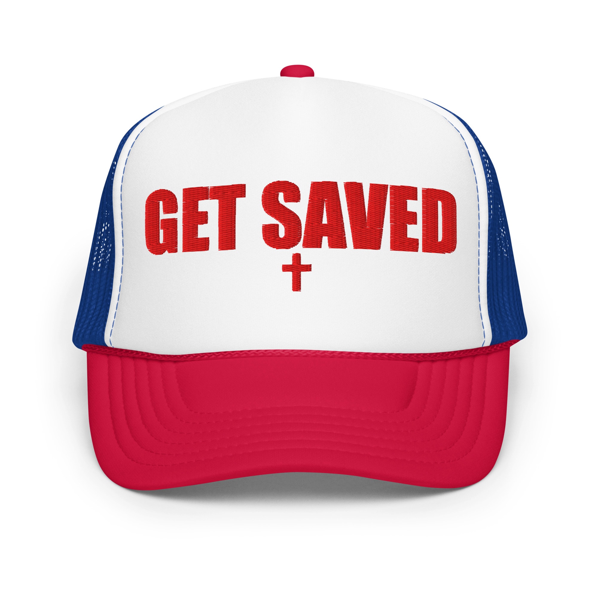 Get Saved Cross Wordmark Trucker Hat