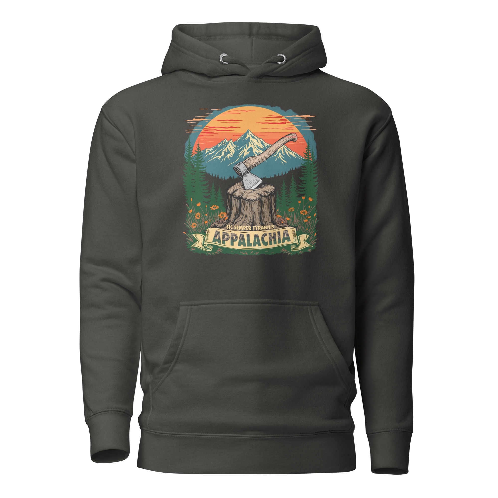 Appalachia Mountain Axe Hoodie - Vintage Black