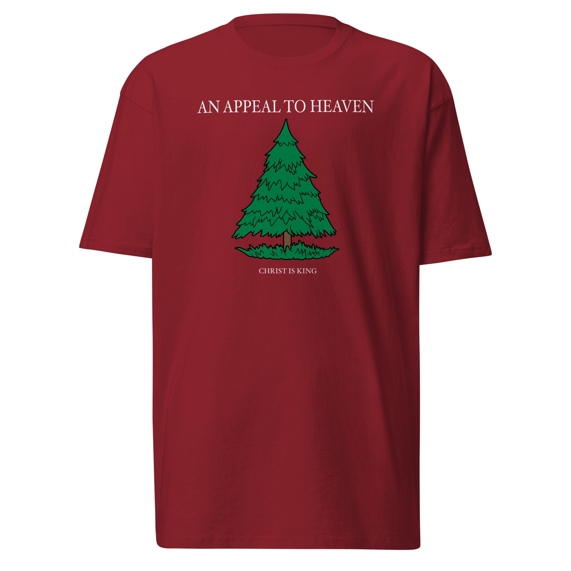 An Appeal to Heaven Pine Tree Christian T-Shirt - Brick Red