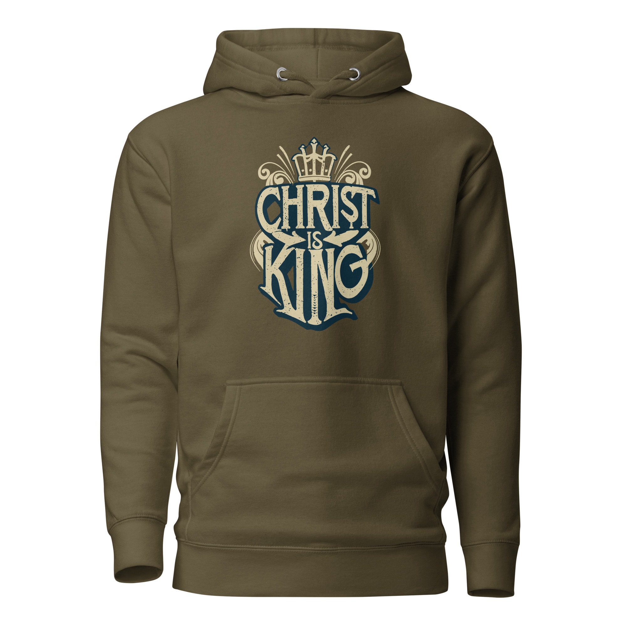 Christ Is King Crowned Vintage Hoodie