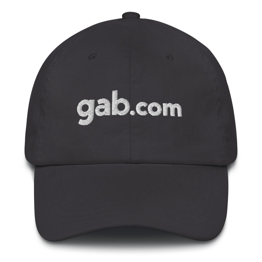 Gab.com Classic Wordmark Dad Hat - Dark Grey