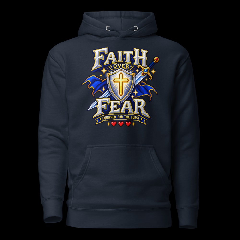 Faith Over Fear Quest Hoodie - Navy Blazer - front