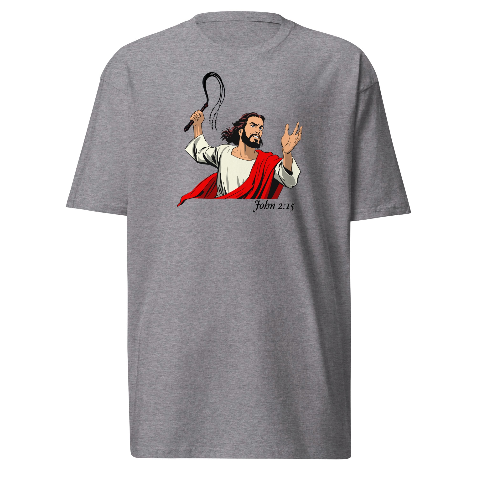 John 2:15 Scripture T-Shirt - Carbon Grey