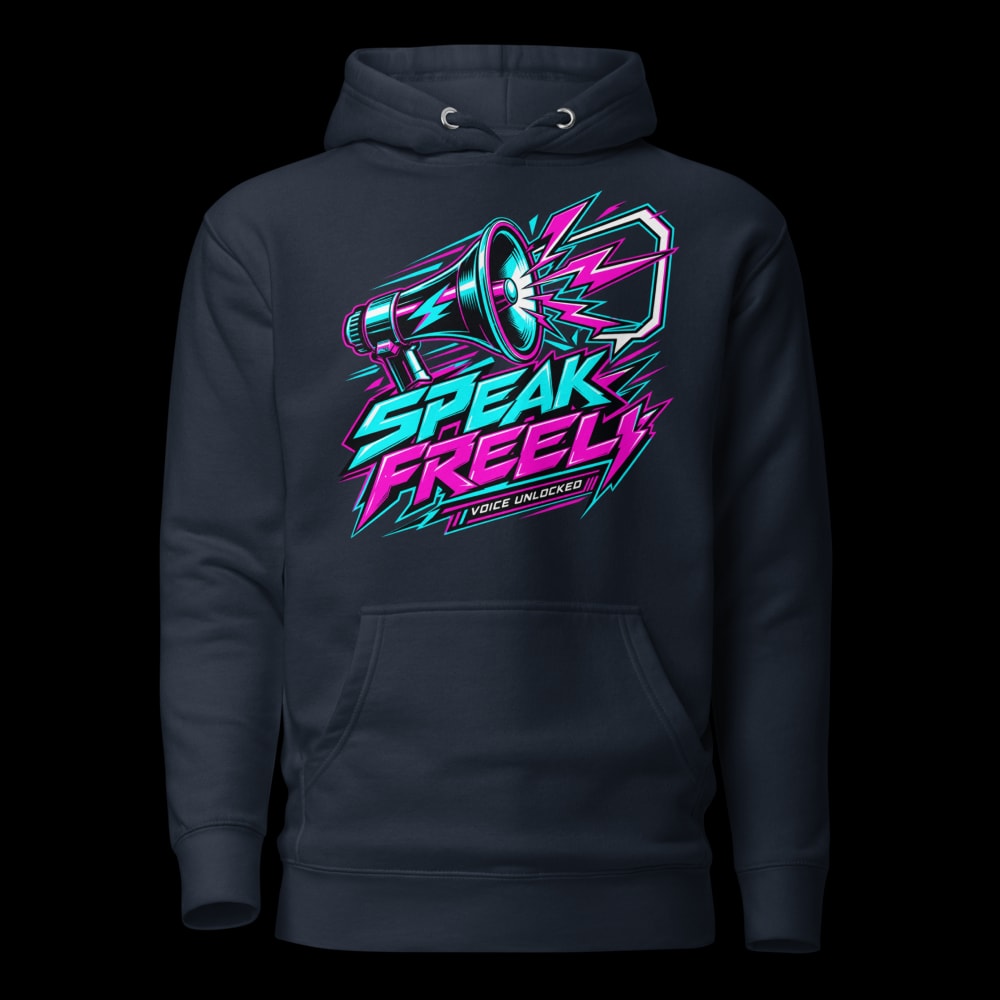 Speak Freely Arcade Hoodie - Navy Blazer - front