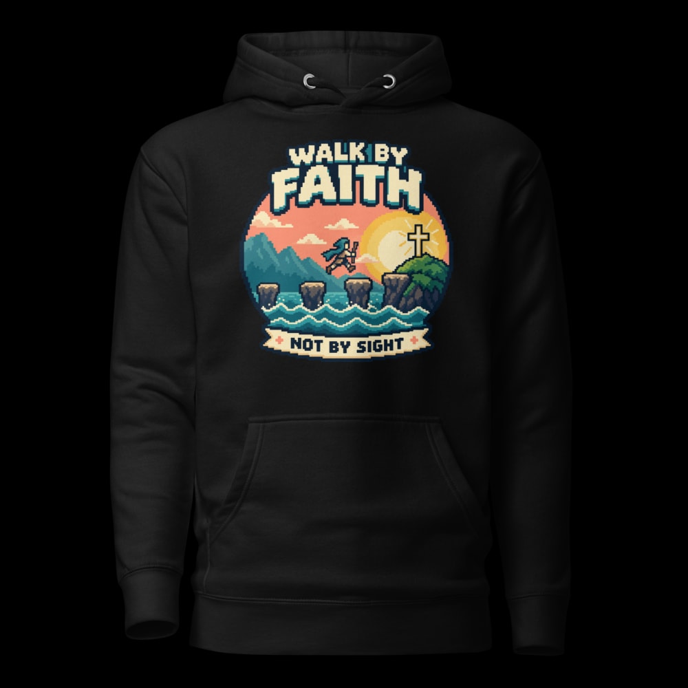 Walk By Faith 8-Bit Hoodie