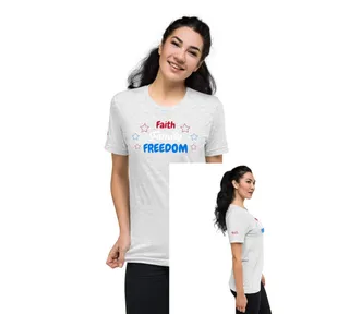 Faith Family Freedom Women's T-Shirt - White